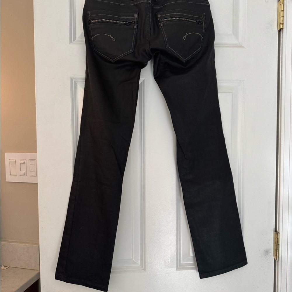 G-Star Women's Black Straight Leg Jeans